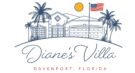 Illustration of a house with wording Diane's Villa, Davenport Florida.